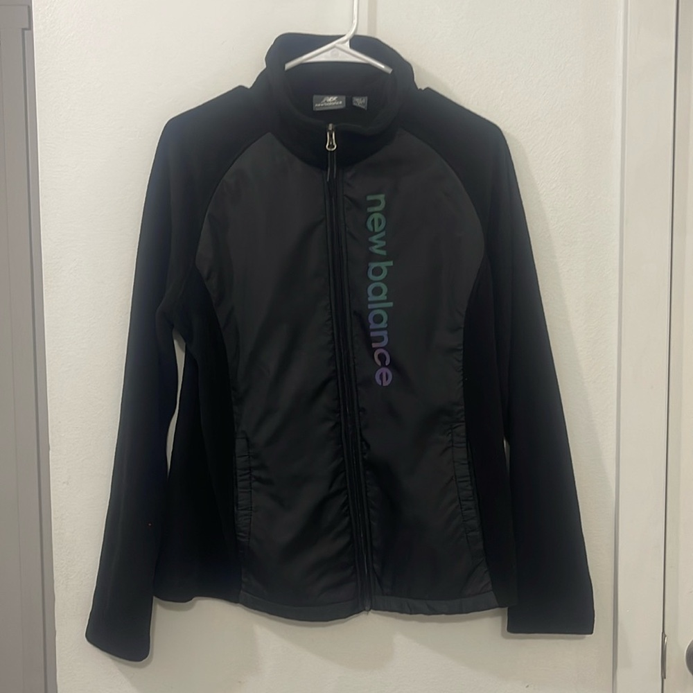 Black New Balance Zip Up Sweater